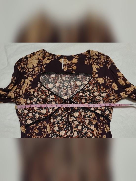 Free People Odette Floral Lace Trim Mini Dress/Tunic ASO Chantel XL - Picture 11 of 12